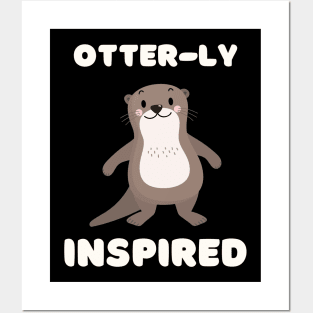 Kawaii Otter Animal Pun Posters and Art